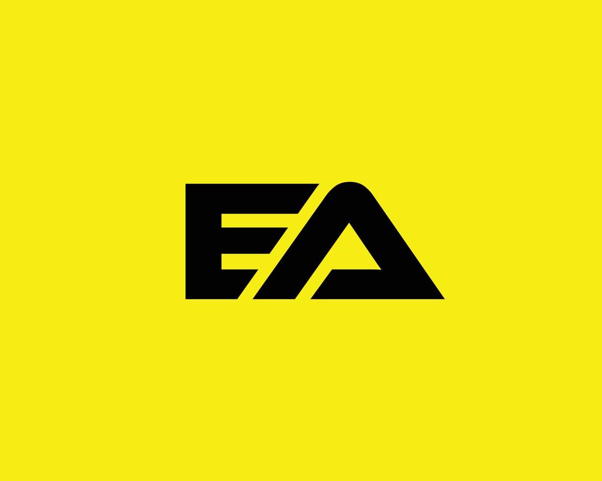 ea ae logotyp design vektor mall