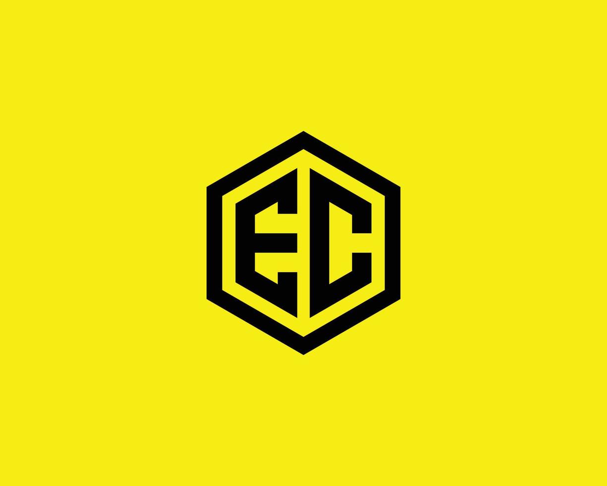 ec ce-Logo-Design-Vektorvorlage vektor