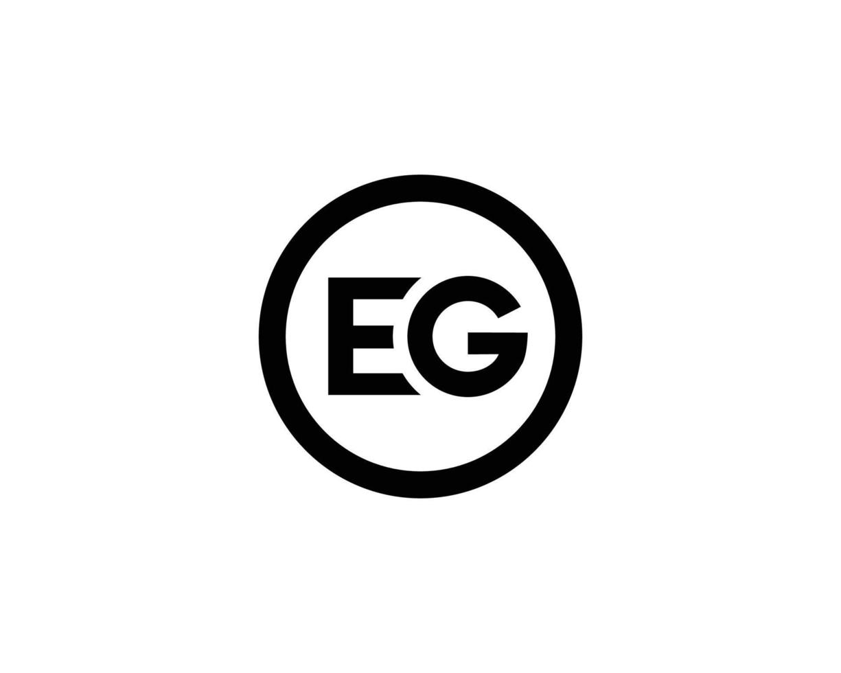 t.ex gE logotyp design vektor mall