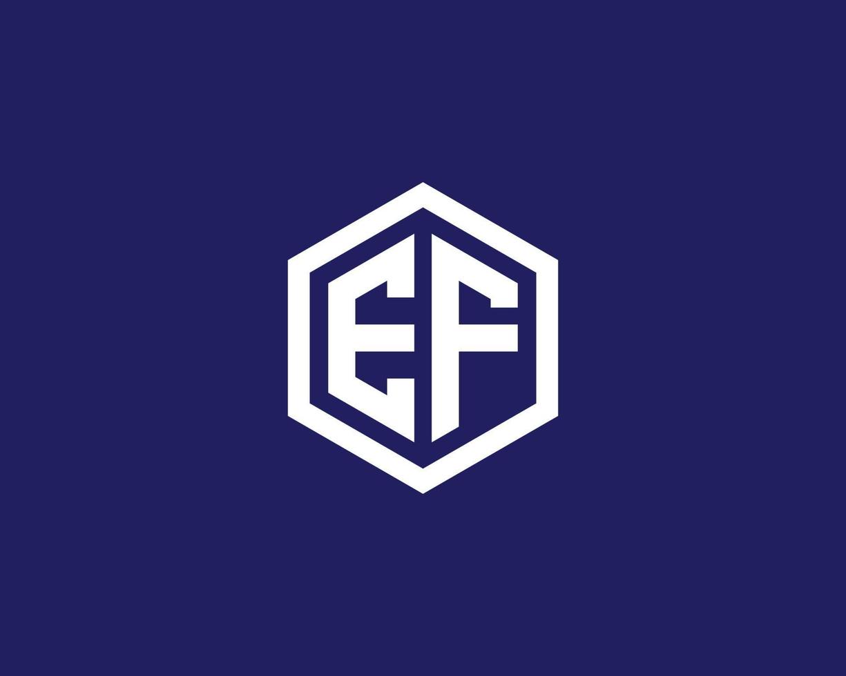 ef fe logotyp design vektor mall