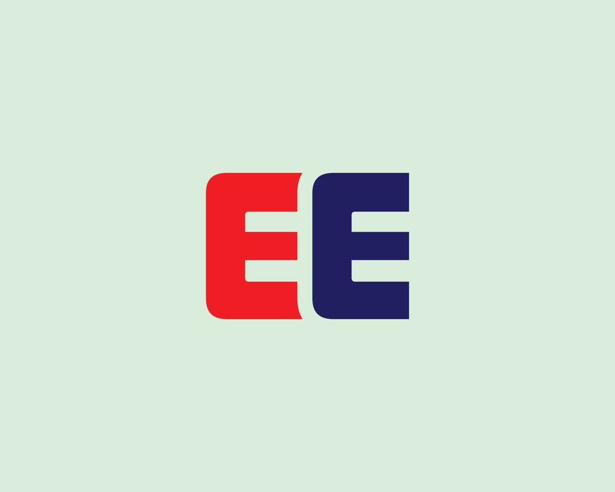 ee-Logo-Design-Vektorvorlage vektor