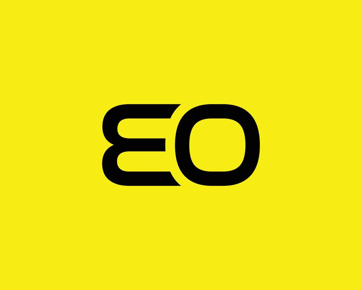 eo oe logotyp design vektor mall