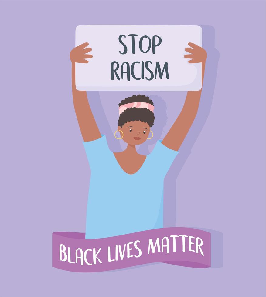 schwarze Leben sind wichtig und stoppen die Kampagne zur Sensibilisierung für Rassismus vektor