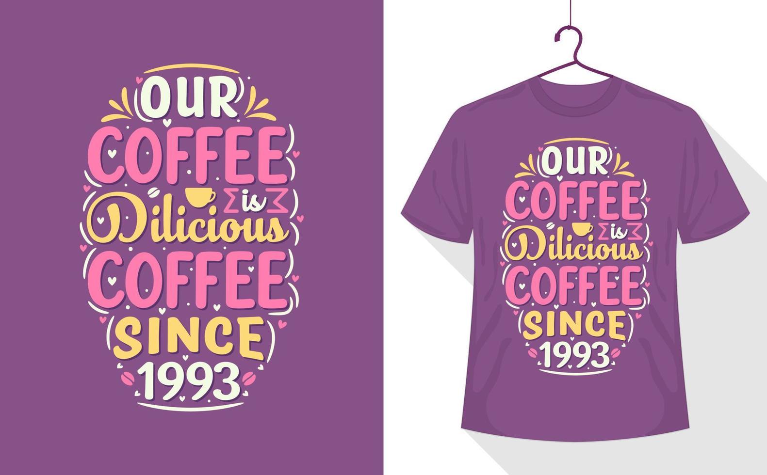 Unser Kaffee ist köstlich, Kaffee seit 1939 vektor