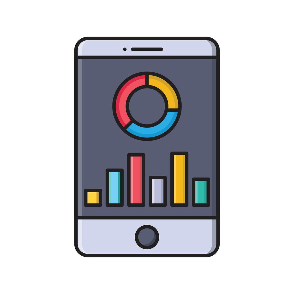 mobil Diagram vektor illustration på en bakgrund.premium kvalitet symbols.vector ikoner för begrepp och grafisk design.