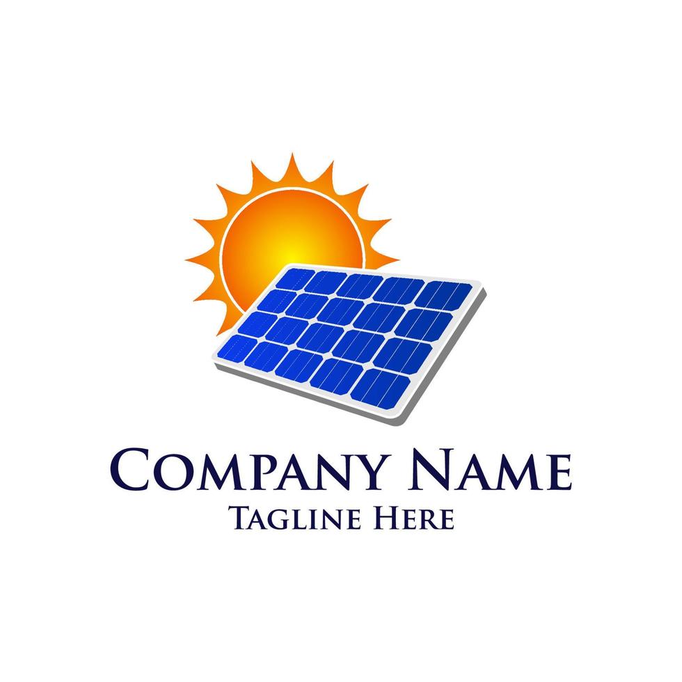 Solarenergie-Logo. Solarpanel-Logo. Solarenergie-Vektor-Illustration. Solarenergie-Technologie. vektor