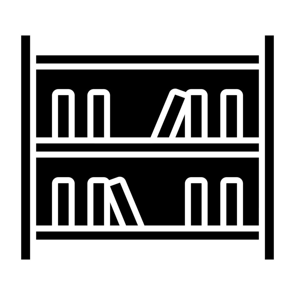 Bücherregal-Icon-Stil vektor