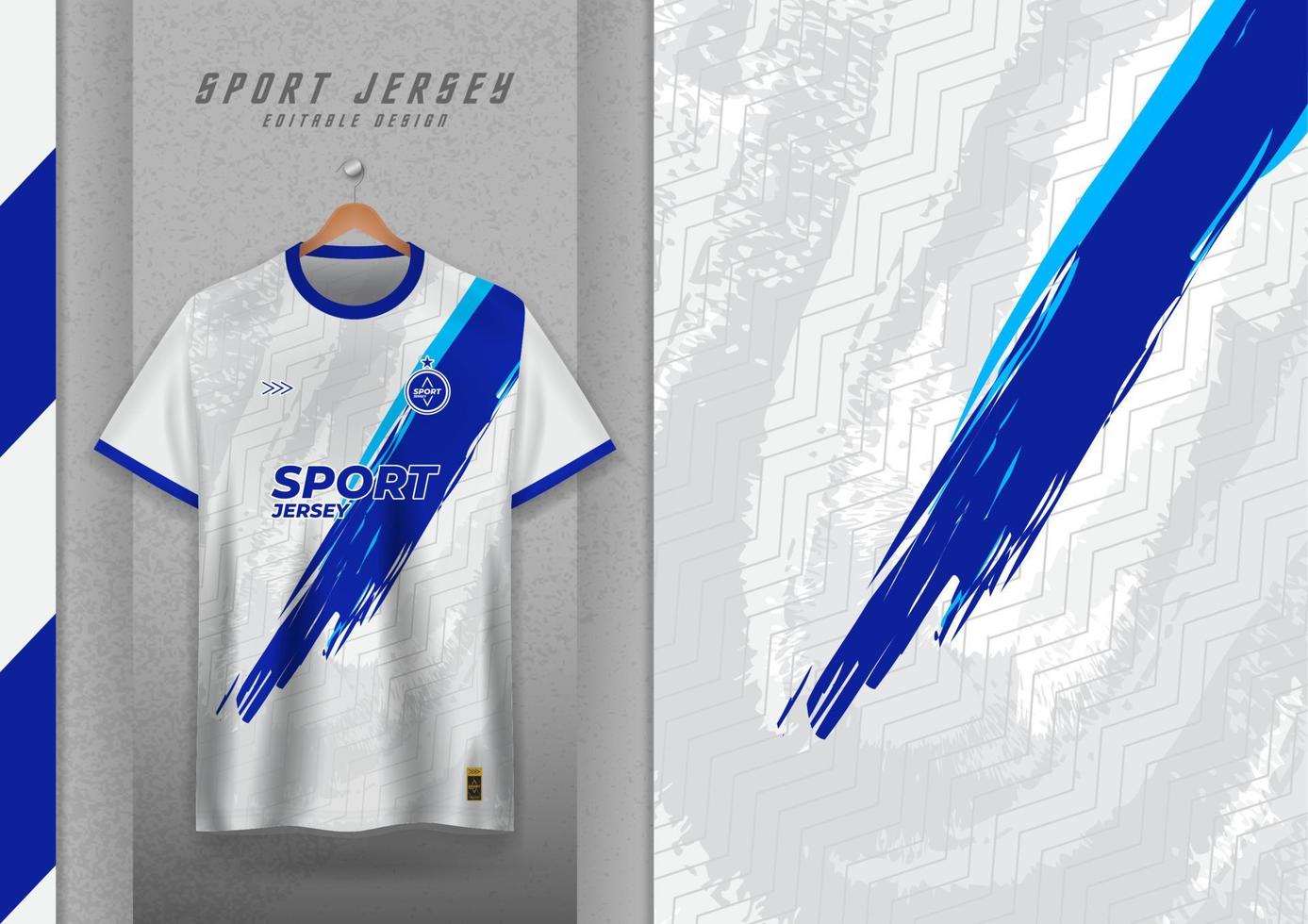 tyg mönster design för sporter t-shirts, fotboll tröjor, löpning tröjor, tröjor, träna tröjor. blå sned rand vektor