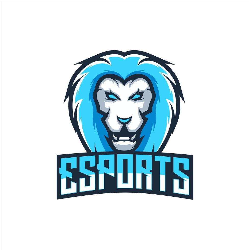 Löwen-Esport-Logo-Design vektor