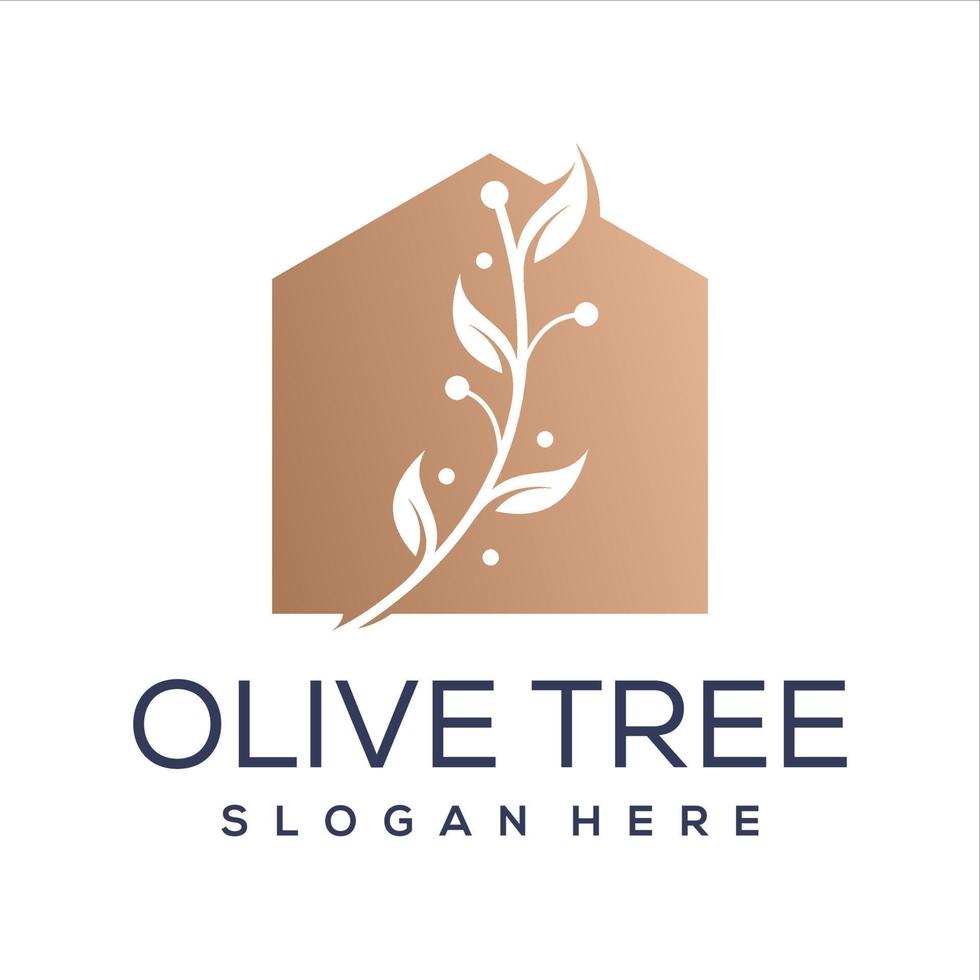 modern oliv logotyp mall vektor