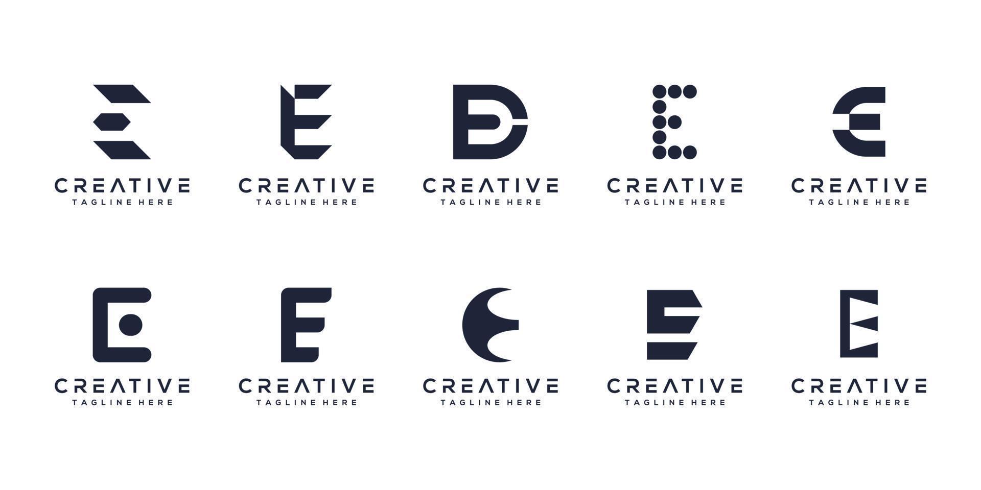 set buchstabe d monogramm logo design vektor