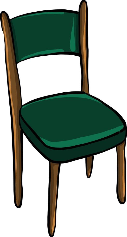 grön stol, illustration, vektor på vit bakgrund