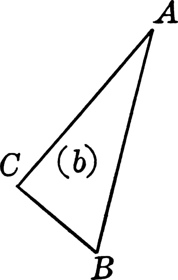 rechtwinkliges Dreieck, Vintage Illustration. vektor