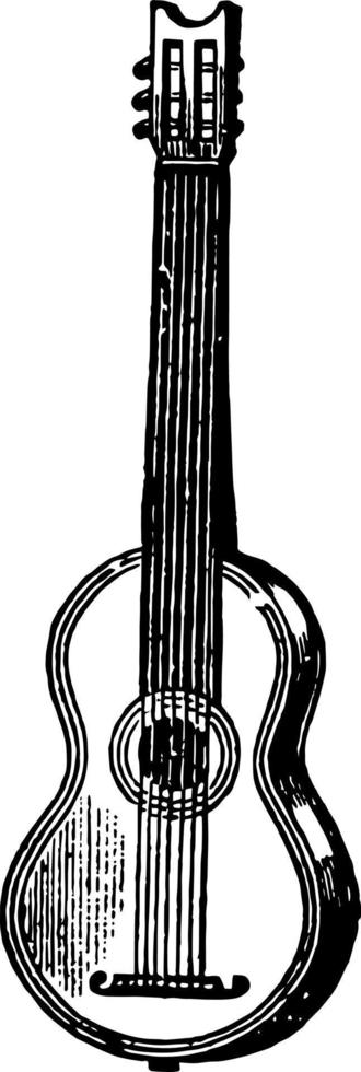 moderne gitarre, vintage illustration. vektor