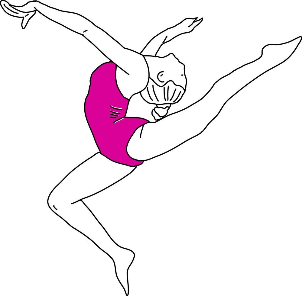 Yoga-Frau, Illustration, Vektor auf weißem Hintergrund.