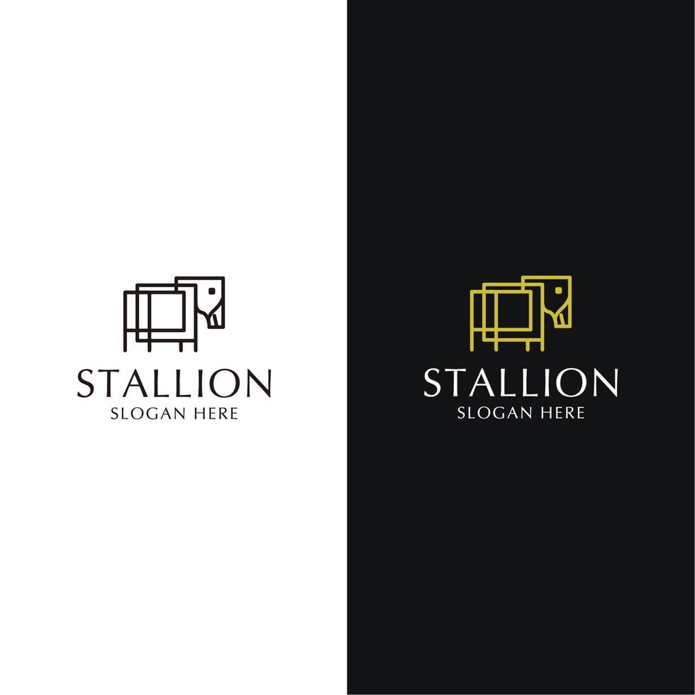 häst logotyp ikon formgivningsmall vektor