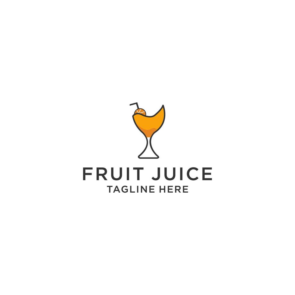 Fruchtsaft-Logo-Icon-Design-Vektor vektor