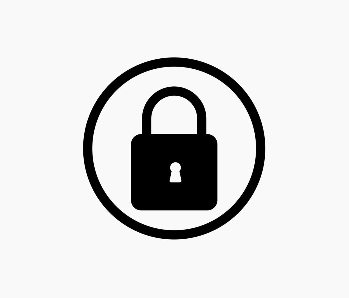 Vorhängeschloss-Privacy-Icon-Design-Konzept vektor