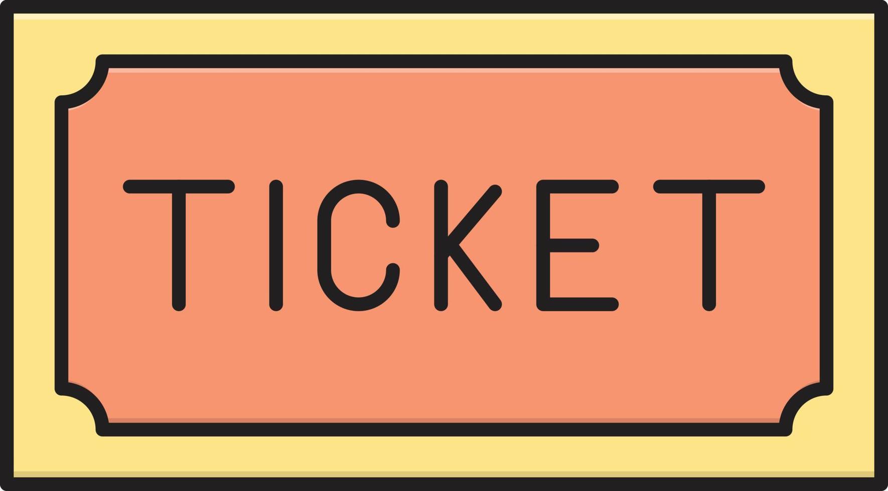 ticketvektorillustration auf einem hintergrund. hochwertige symbole. vektorikonen für konzept und grafikdesign. vektor