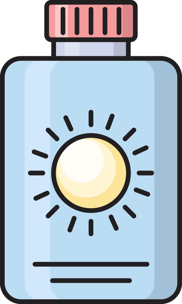 Sunblock-Vektorillustration auf einem Hintergrund. Premium-Qualitätssymbole. Vektorsymbole für Konzept und Grafikdesign. vektor