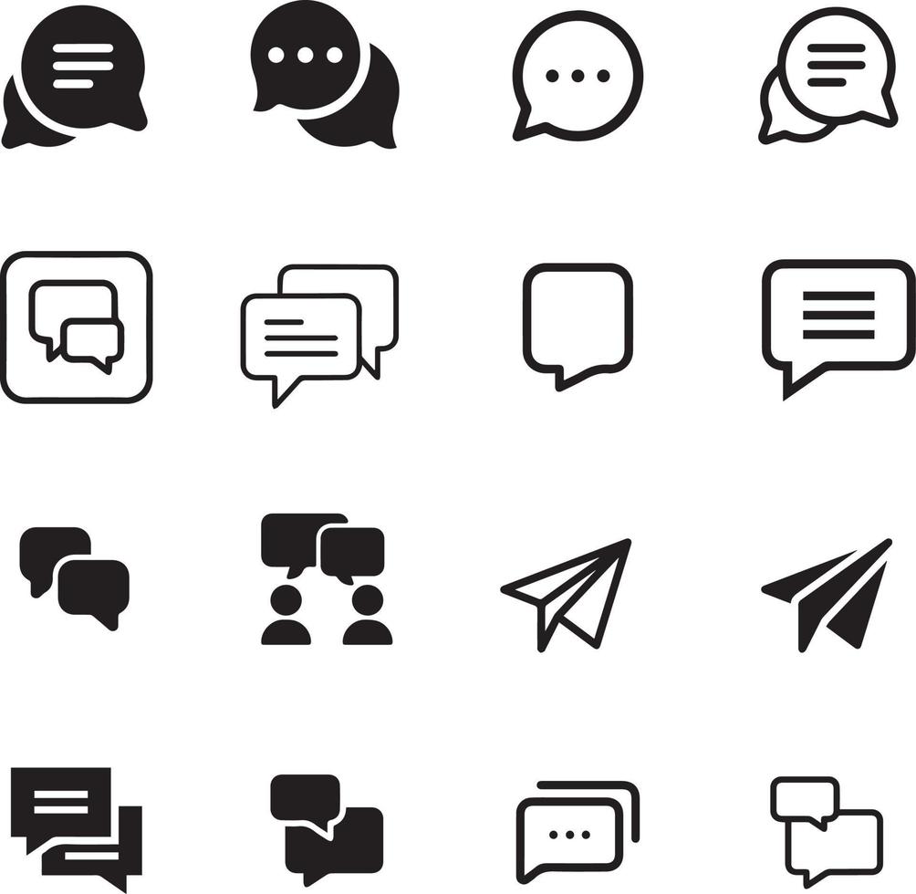 Chat-Icon-Paket vektor