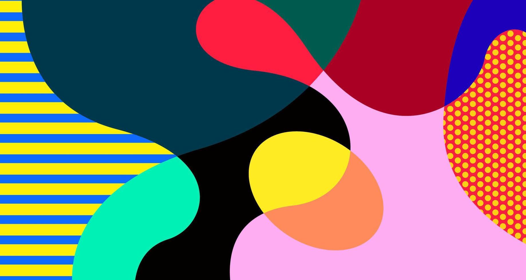 vektor färgrik abstrakt flytande och vätska bakgrund för social media baner