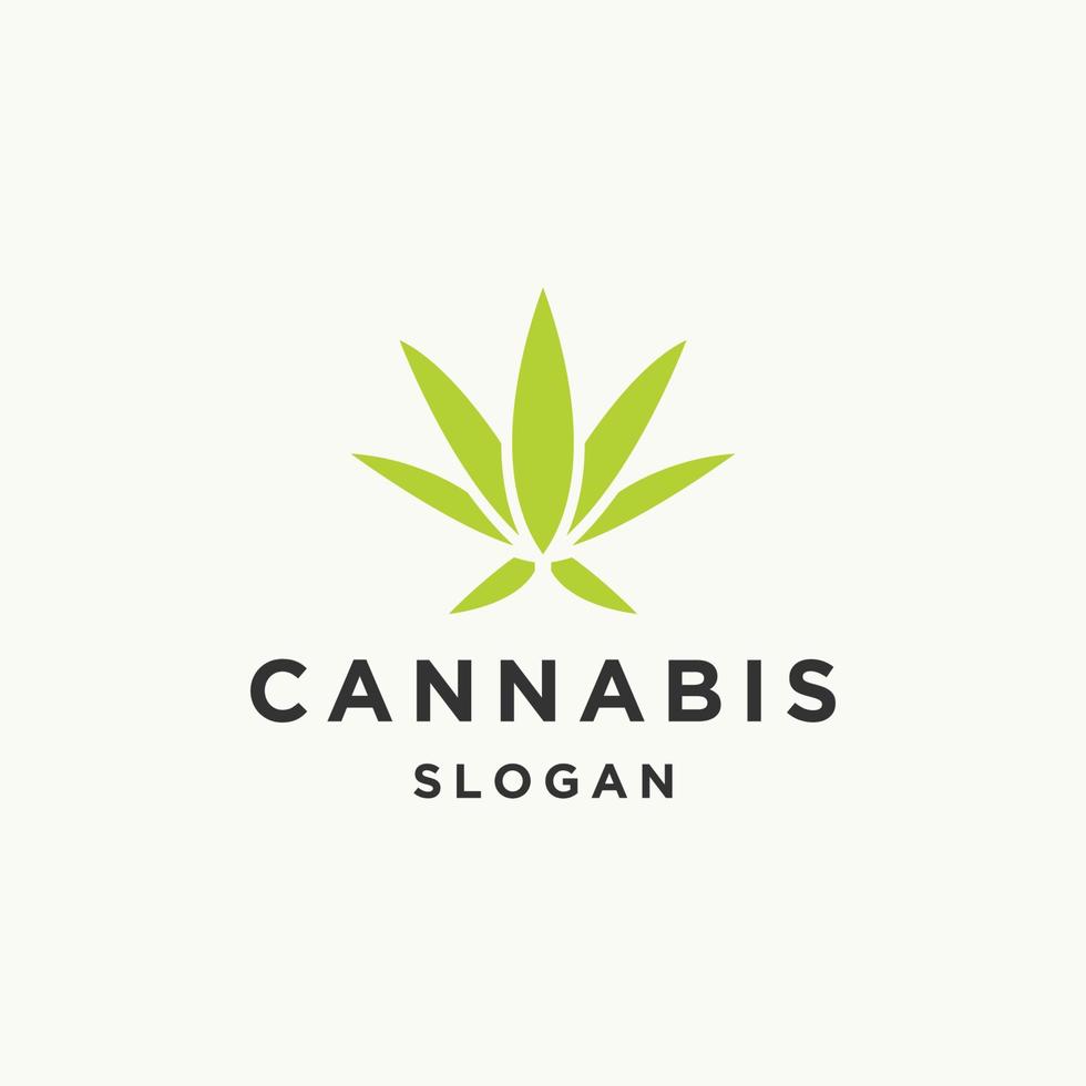 Cannabis-Logo-Icon-Design-Vorlage-Vektor-Illustration vektor