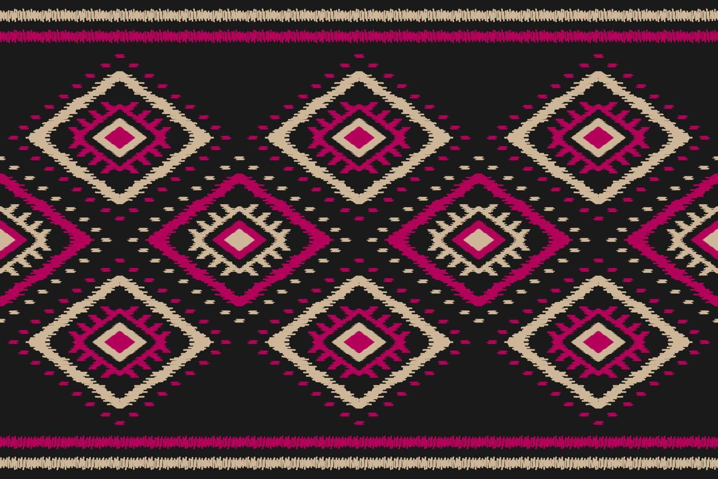 teppich ethnisch ikat muster kunst. geometrisches ethnisches ikat-nahtloses muster im stammes-. mexikanischer Stil. vektor