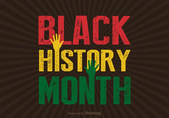 Black History Month Sunburst Vector Bakgrund