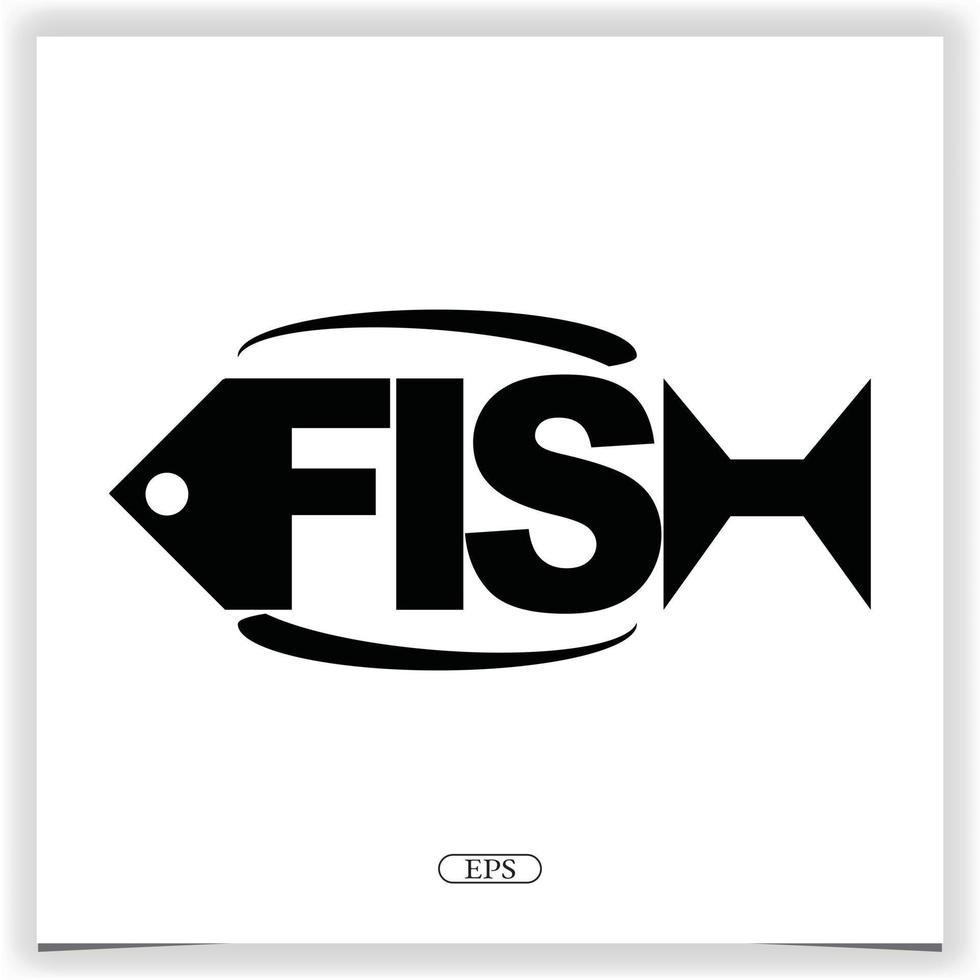enkel fisk logotyp premie elegant mall vektor eps 10
