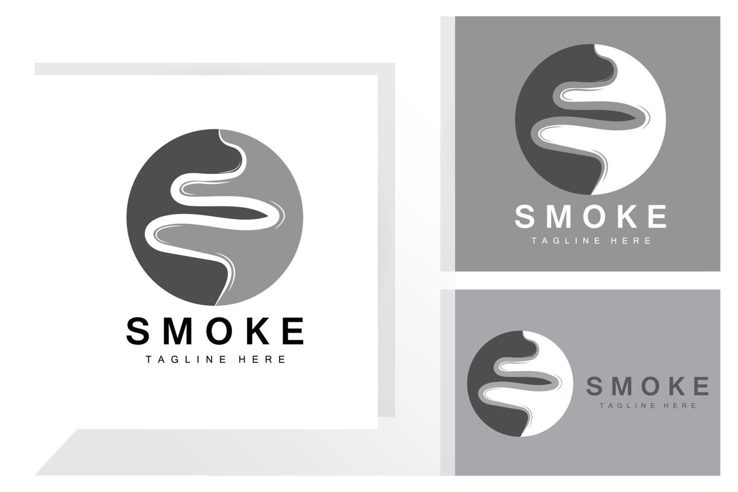 Dampf Dampf Logo Vektor heißes verdunstendes Aroma. geruchslinie illustration, kochendes dampfsymbol, dampfzug, backen, rauchen