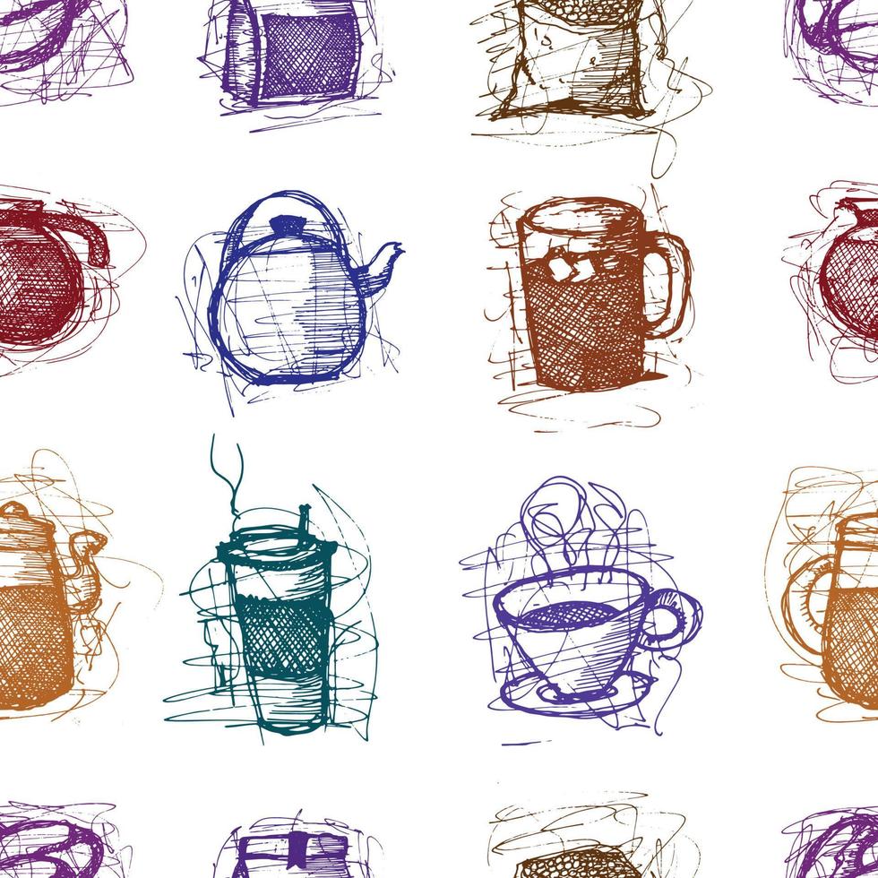 kaffe hus sömlös mönster för tapet, social media, tryckbar papper, textil- bakgrund. vektor