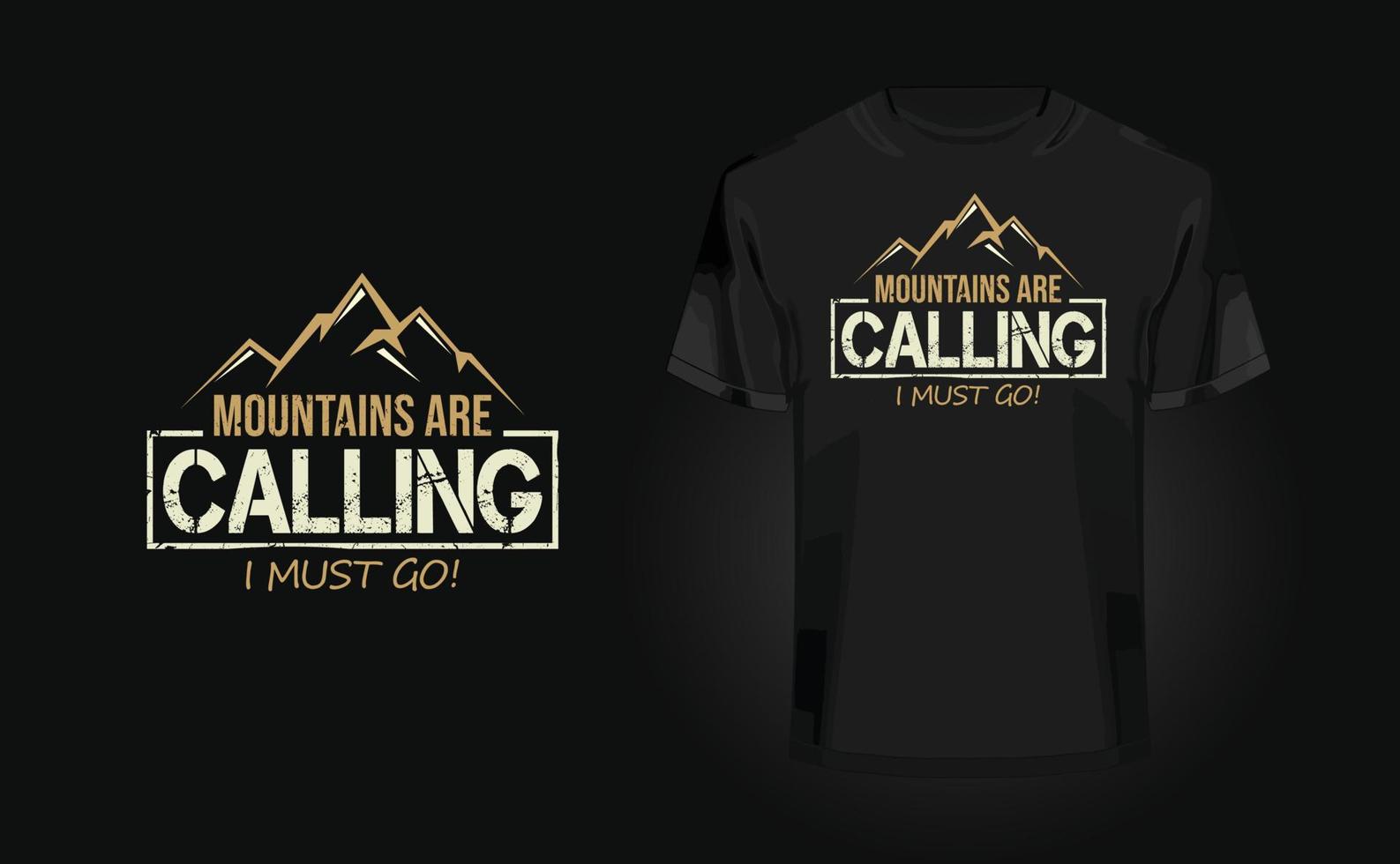 Berge rufen – T-Shirt-Design-Angebote für T-Shirt-Druck, Bekleidungsmode, Poster, Kampagne vektor