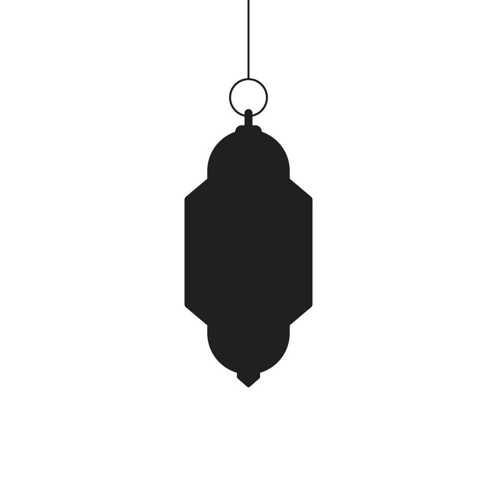 eps10 svart vektor ramadan lykta eller dinglare fast konst ikon isolerat på vit bakgrund. ficklampa eller lampa symbol i en enkel platt trendig modern stil för din hemsida design, logotyp, och mobil app