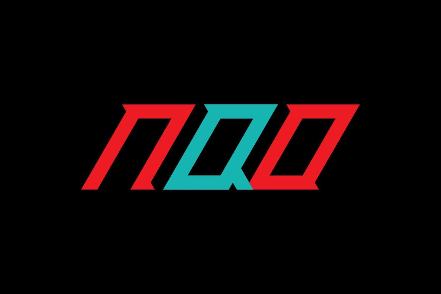 nqo-Buchstaben- und Alphabet-Logo-Design vektor