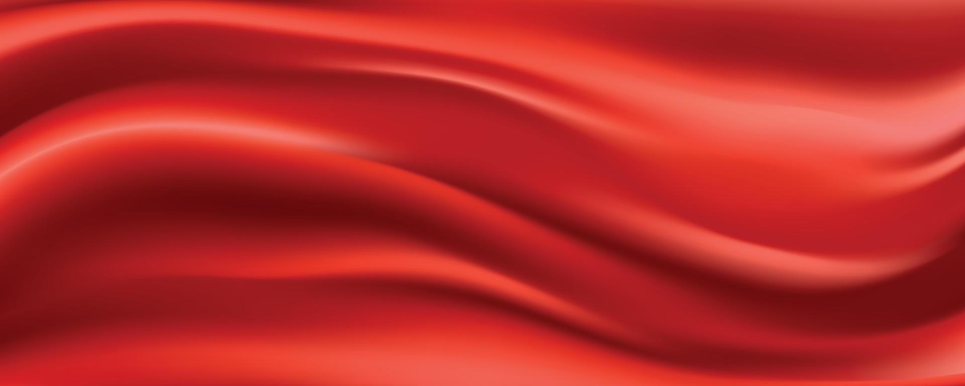 röd silke tyg abstrakt bakgrund vektor