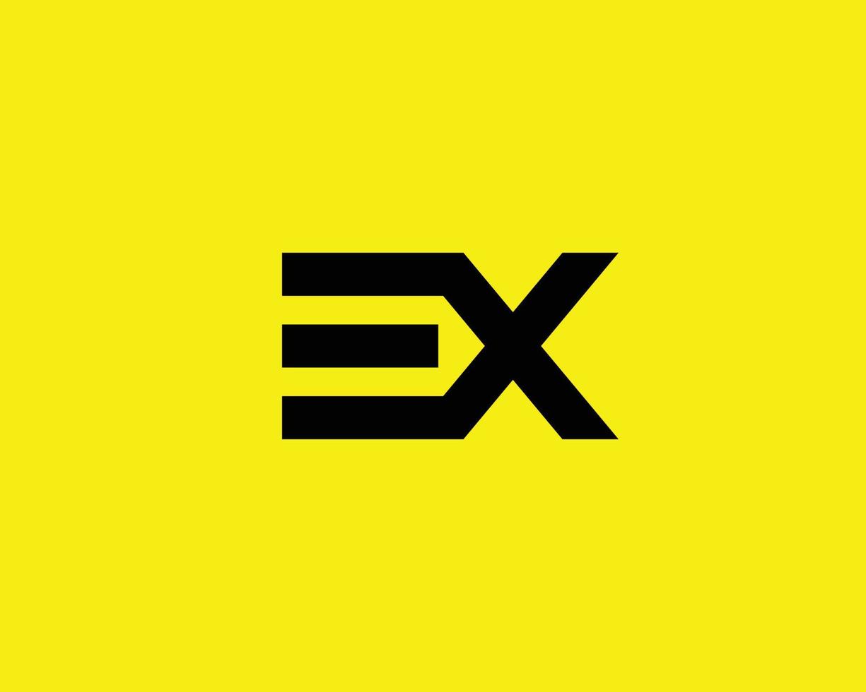 ex xe logotyp design vektor mall