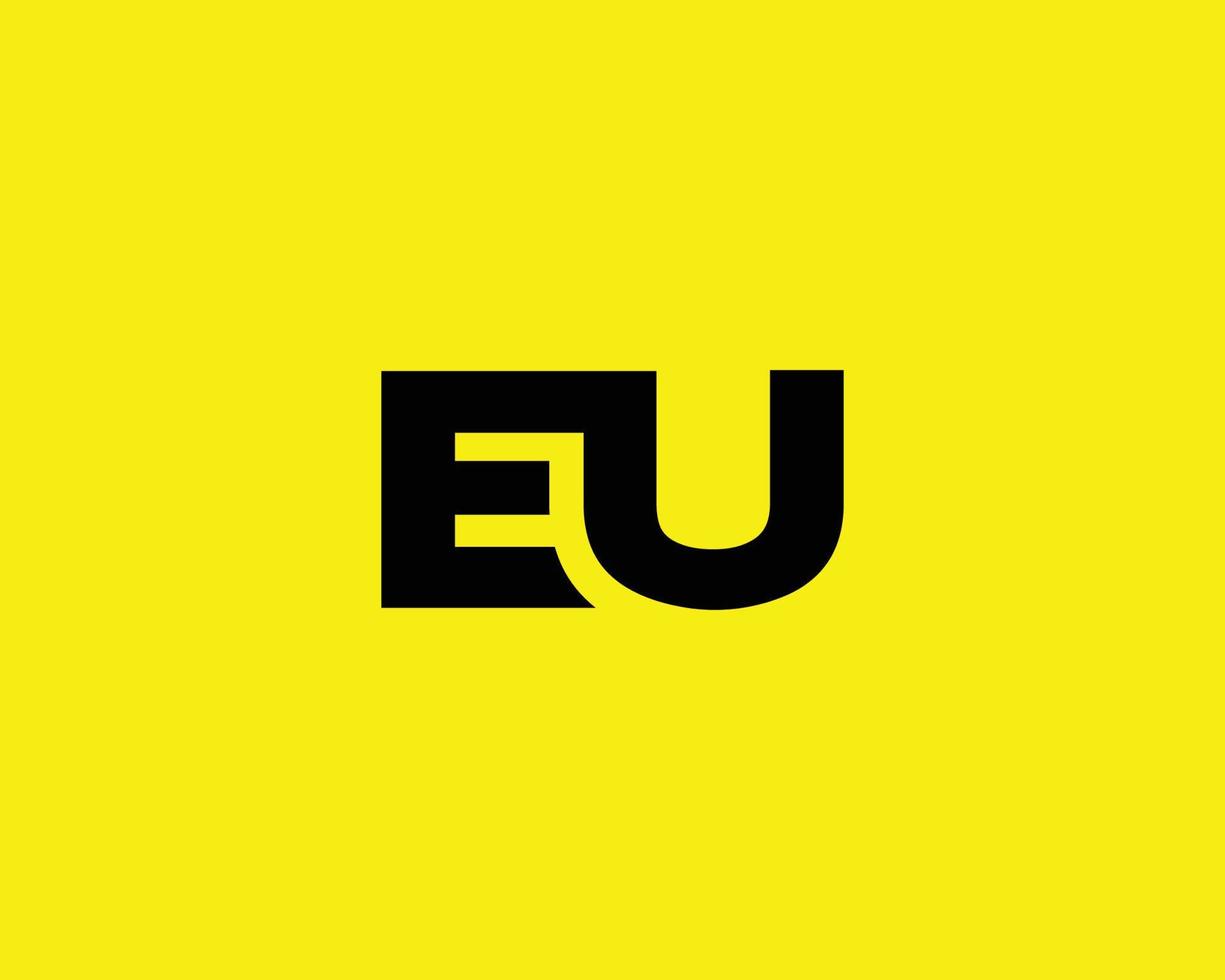 eu ue logotyp design vektor mall