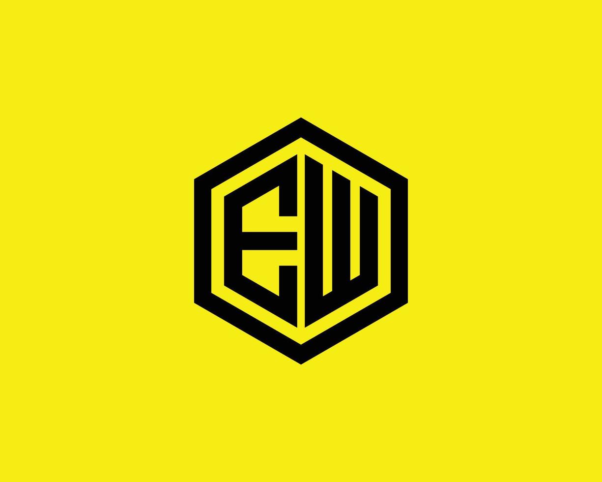 ew vi logotyp design vektor mall