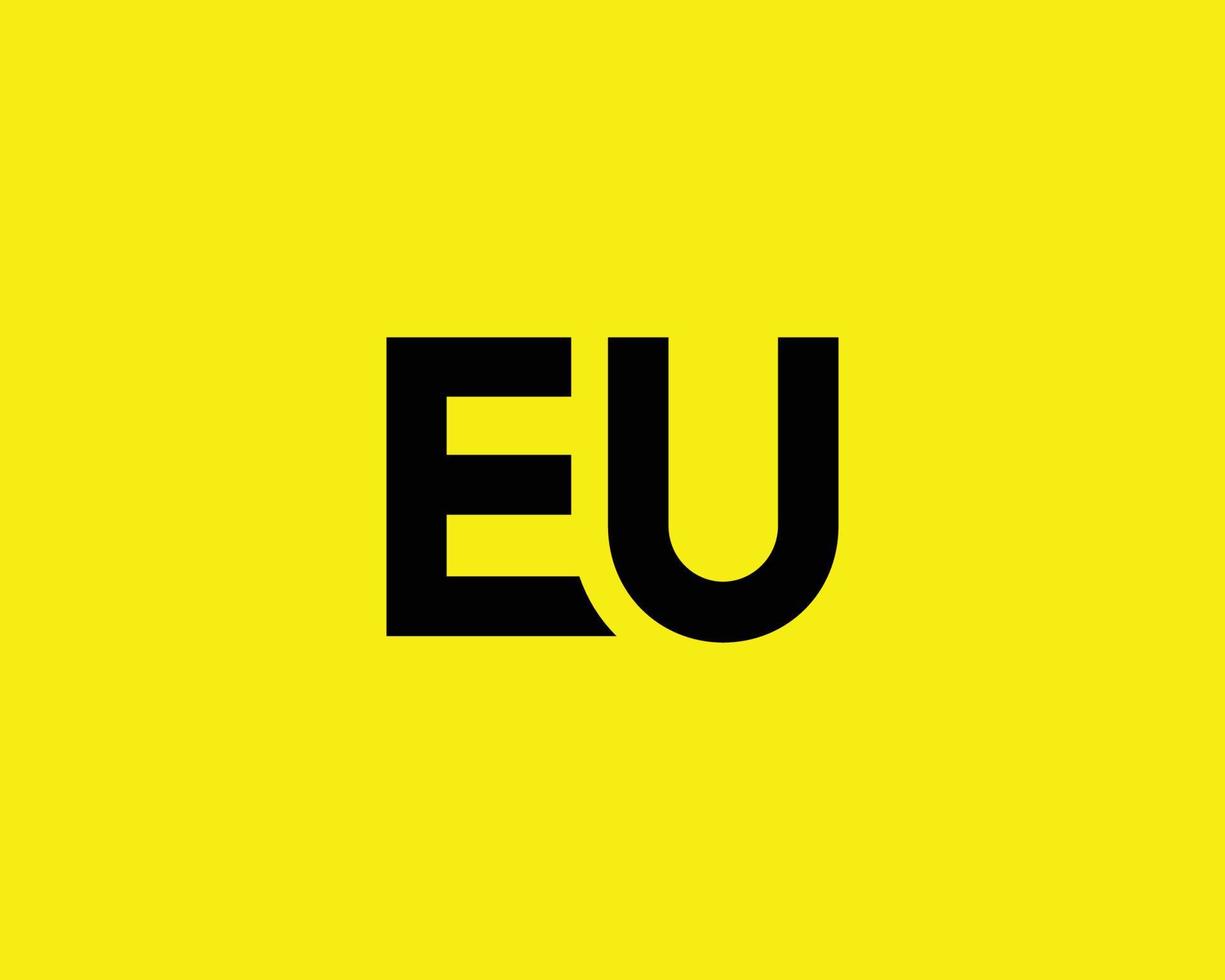 eu ue-Logo-Design-Vektorvorlage vektor