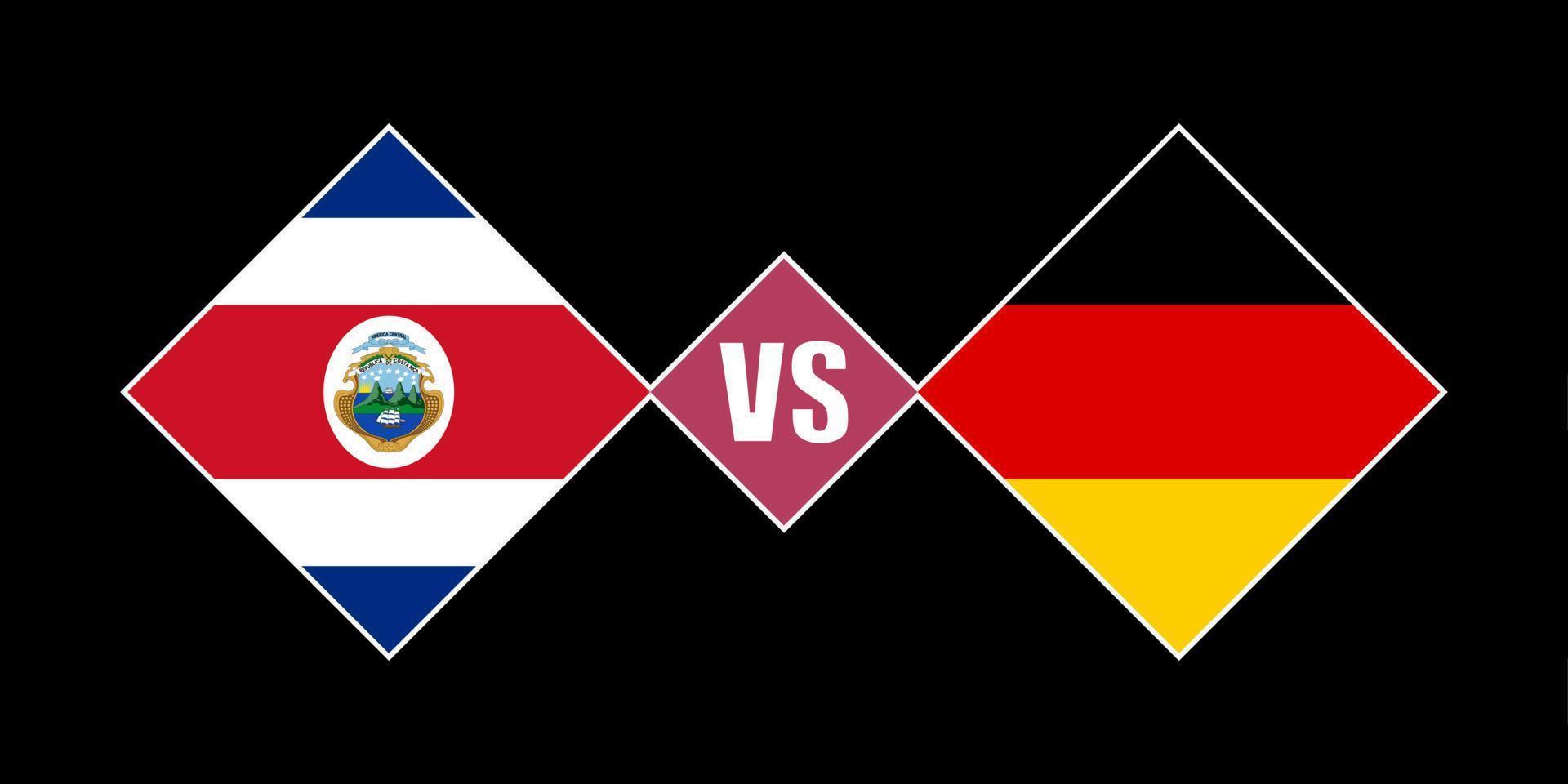 costa rica vs deutschland flaggenkonzept. Vektor-Illustration. vektor