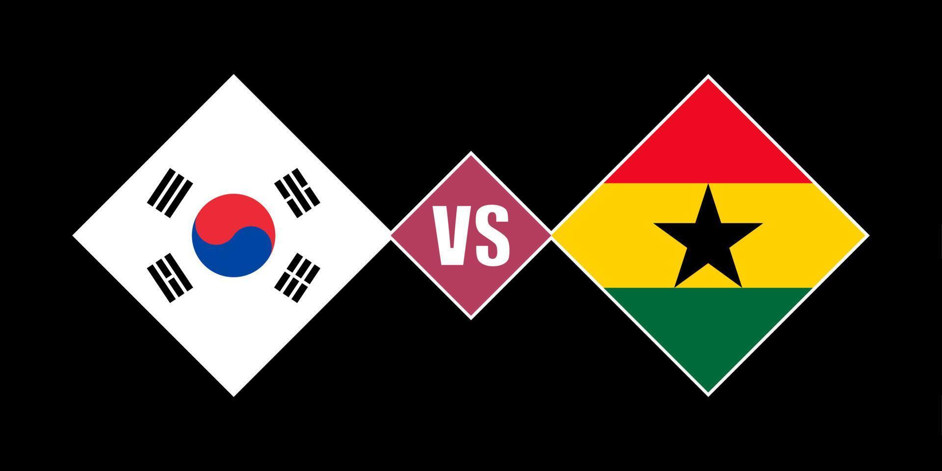 südkorea vs ghana flag konzept. Vektor-Illustration. vektor