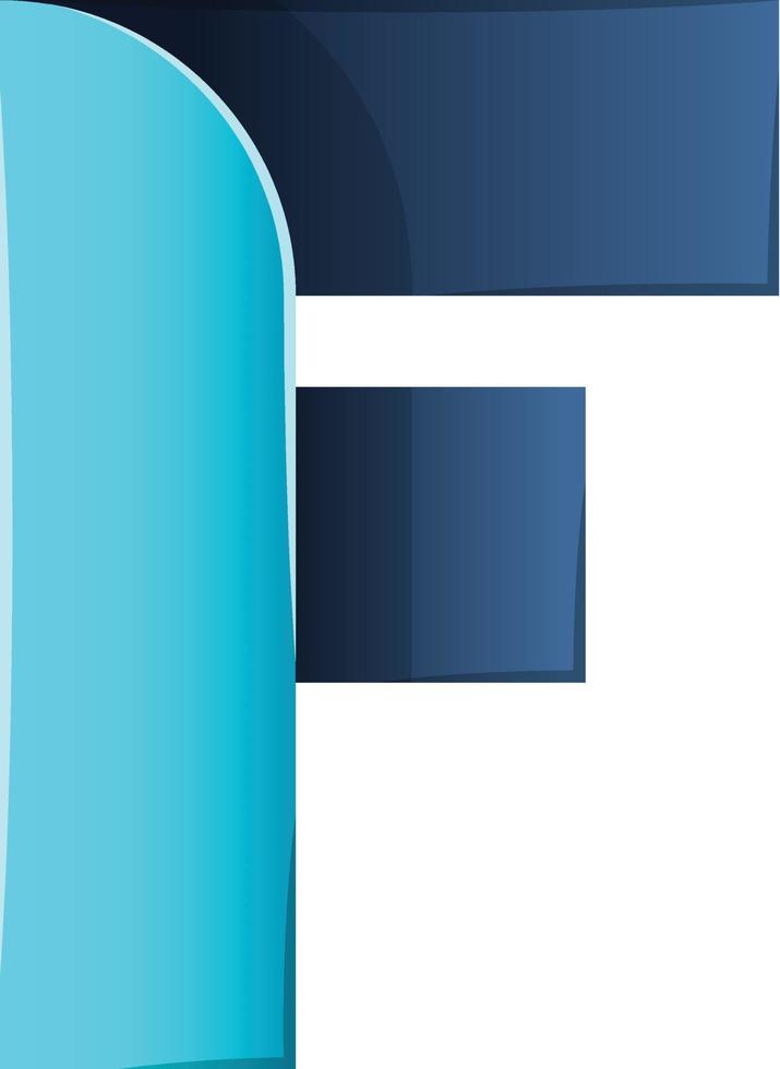 abstrakte buchstabe f logo illustration im trendigen und minimalistischen stil vektor