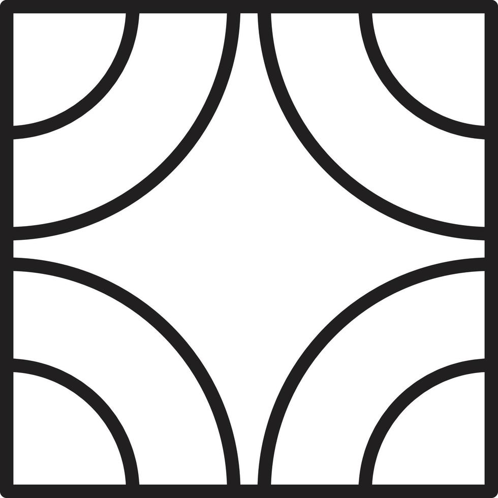 abstraktes quadratisches logo mit kreisillustration im trendigen und minimalistischen stil vektor