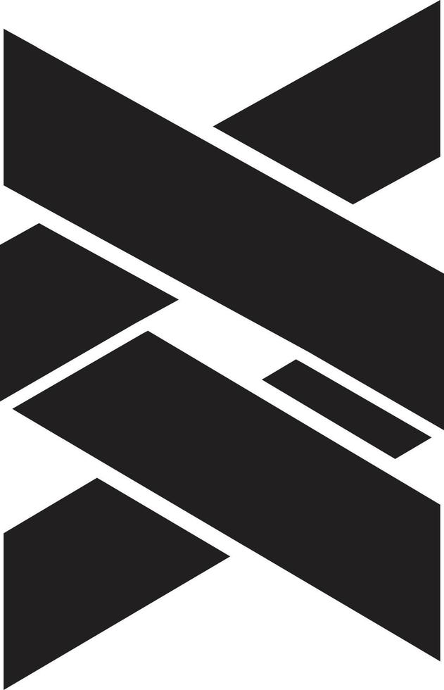 abstrakte faltbare logo-illustration im trendigen und minimalistischen stil vektor