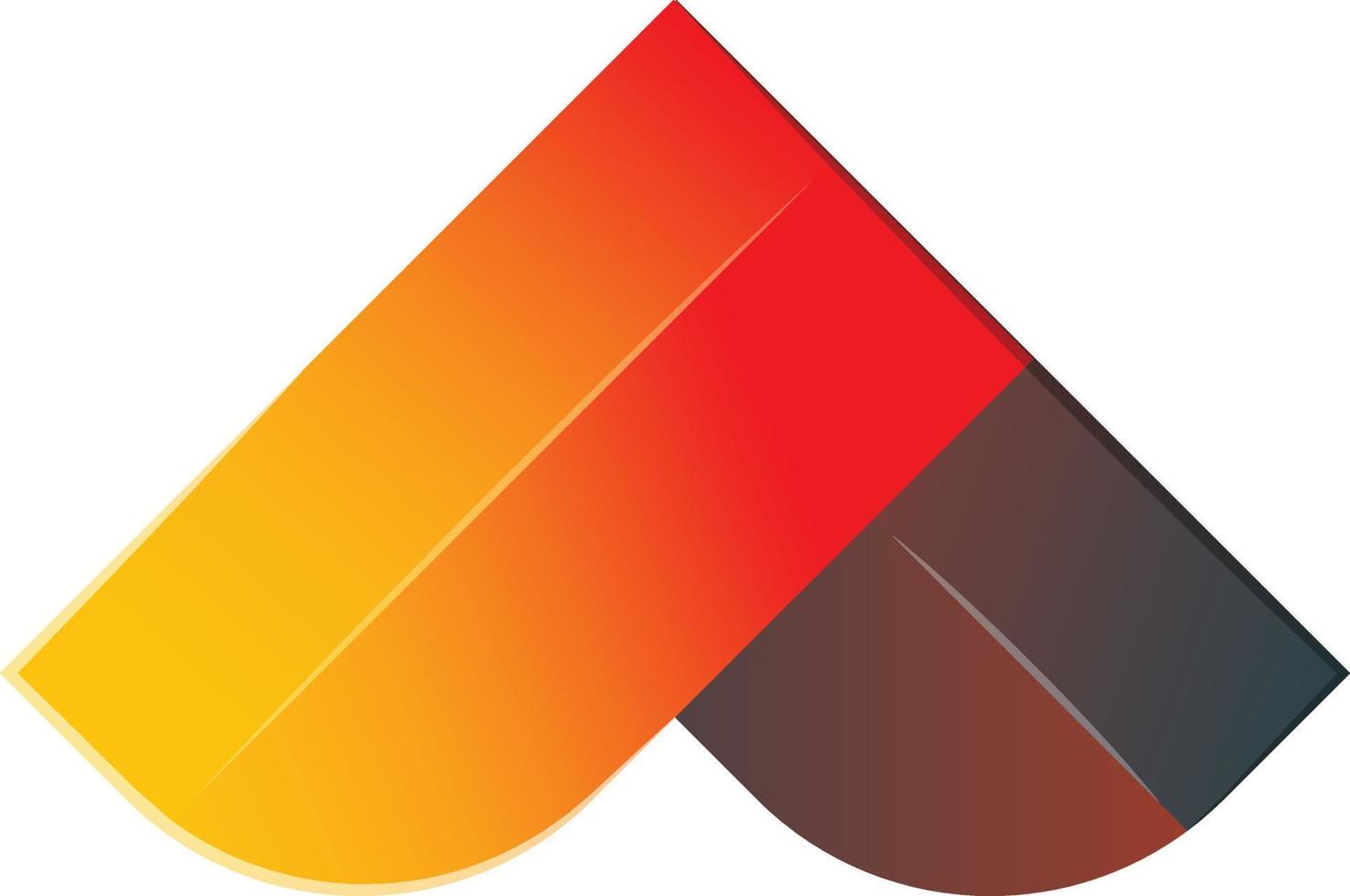 abstraktes Dreieck-Logo im trendigen und minimalistischen Stil vektor
