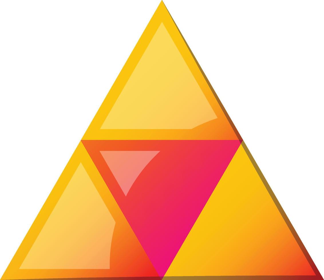 abstrakte Pyramiden-Dreieck-Logo-Illustration im trendigen und minimalistischen Stil vektor