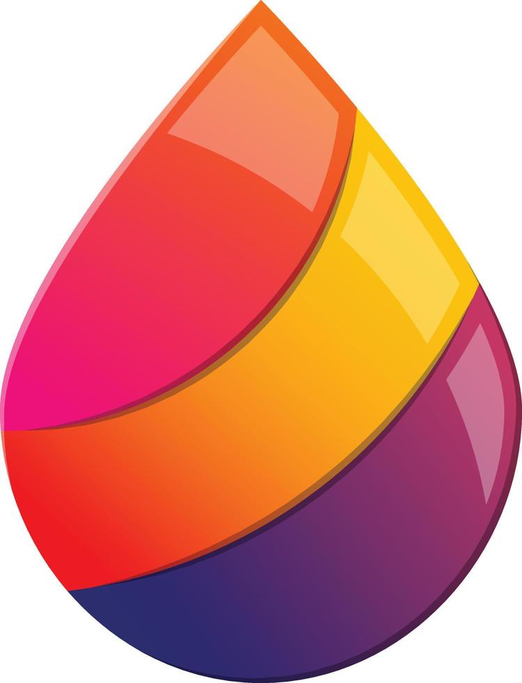 abstrakte Wassertropfen-Logo-Illustration im trendigen und minimalistischen Stil vektor