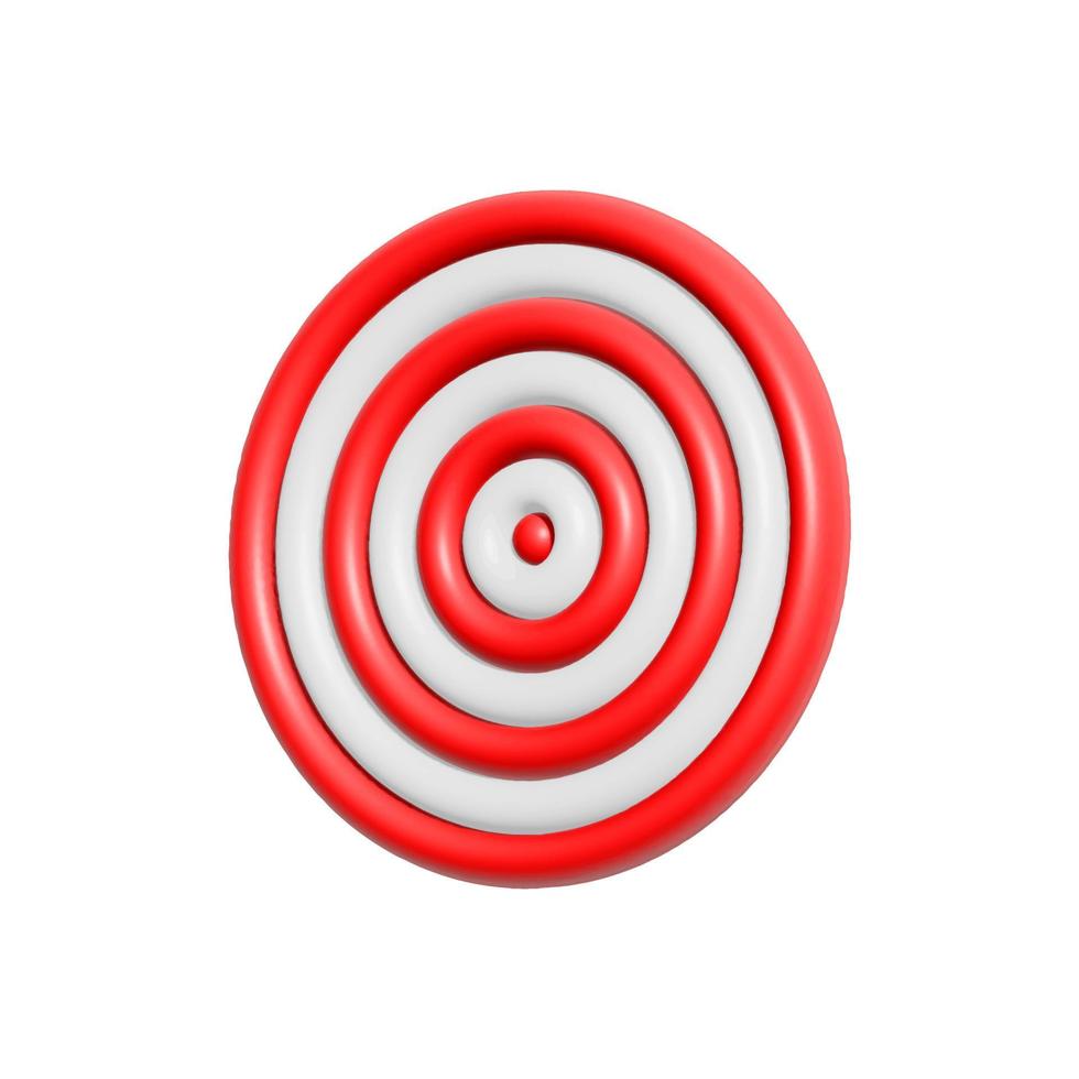 3d mål ikon på vit bakgrund. dartboard för dart. vektor stock illustration.