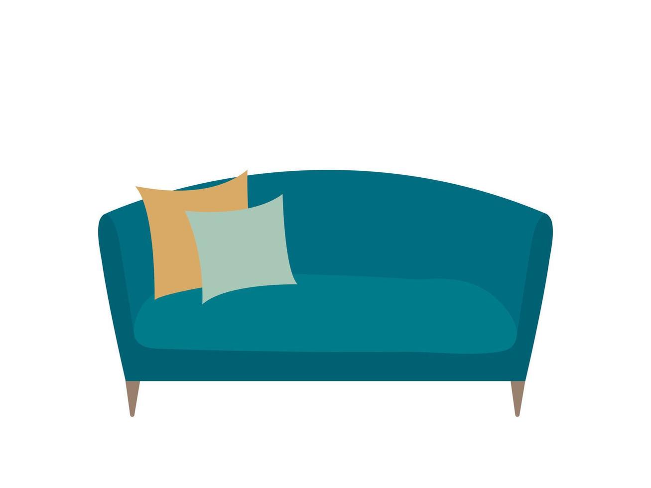 Vektor modernes gemütliches Sofa mit Kissen